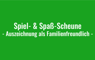 Spiel- & Spaß-Scheune als familienfreundlich ausgezeichnet