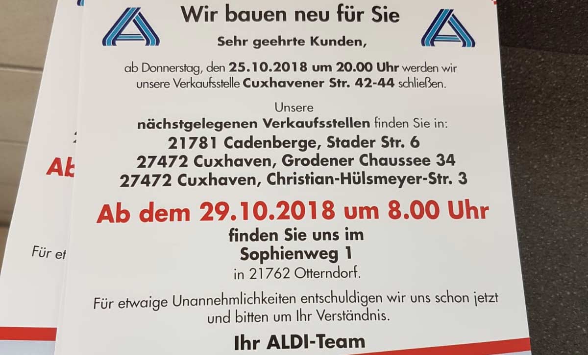 ALDI baut in Otterndorf um