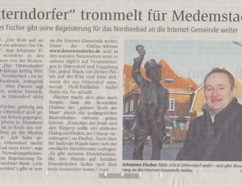 Zeitungsbericht: “Otterndorfer” trommelt für Medemstadt